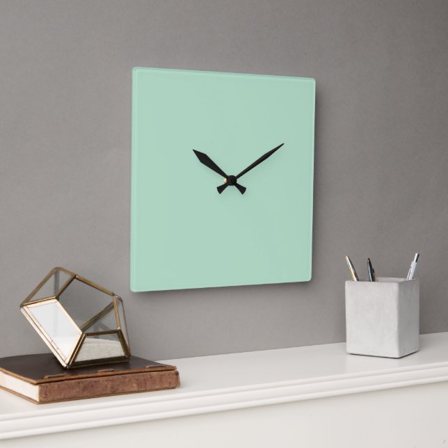 Vägglås för minimalistisk Mint-Grönt Fyrkantig Klocka (Kontor)