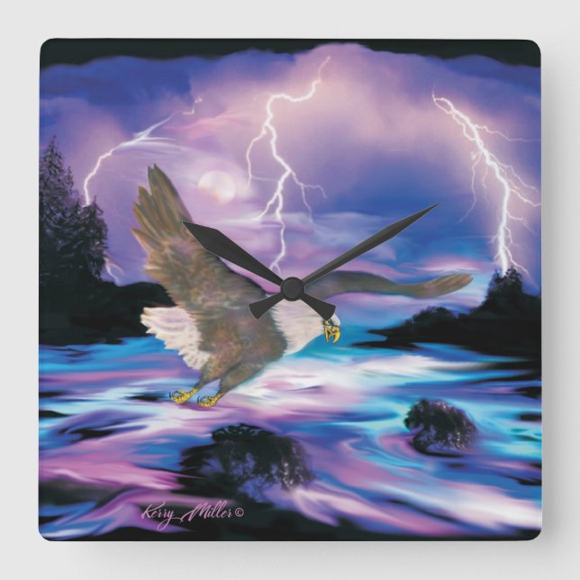 Vägglås för örn-kvadrat fyrkantig klocka (Framsida)