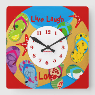 Vägglås för sommartid, Roligt Fyrkantig Klocka