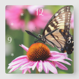 Vägglås för svansvampsmusslor, gult fyrkantig klocka