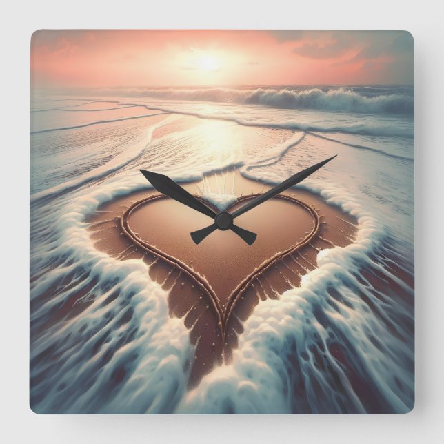 Vägglås för "tid för respans" fyrkantig klocka (Framsida)