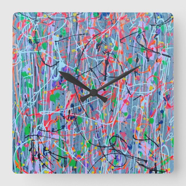 Vägglås för vridna systerväggar fyrkantig klocka (Framsida)