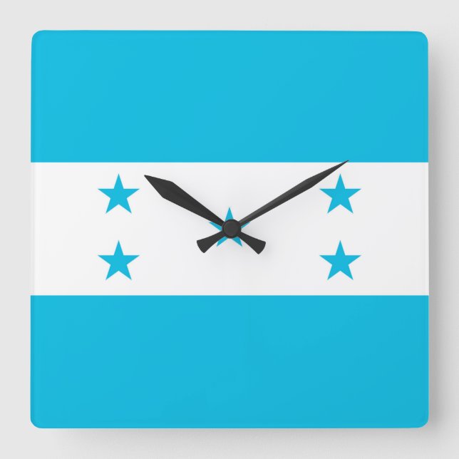 Vägglås med Flagga av Honduras Fyrkantig Klocka (Framsida)