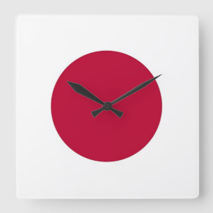 Vägglås med Japans Flagga Fyrkantig Klocka