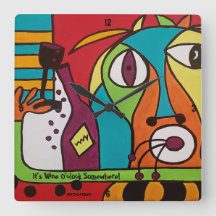 Vägglås med Vin O-klockkonst