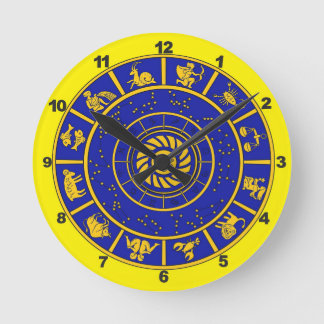 Vägglås - Zodiac Rund Klocka