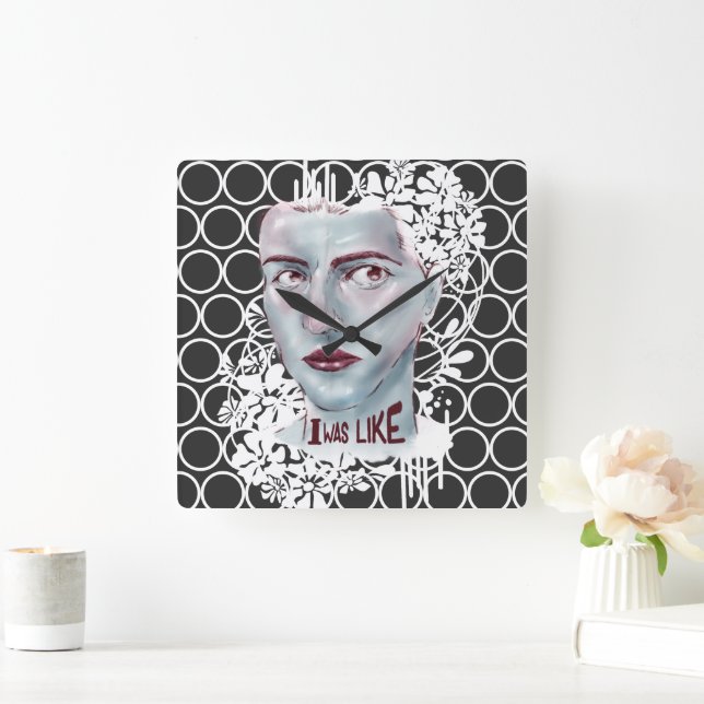 Vägglåstorget jag var som runt fyrkantig klocka (Hem)