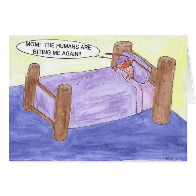 VÄGGLUS I SÄNG HÄLSNINGSKORT (Framsidan Horizontal)