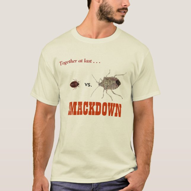 Vägglus vs. stankkryp: SMACKDOWN T-shirt (Framsida)