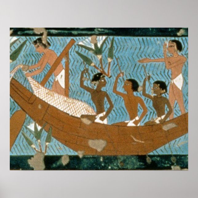 Väggmålning från grav i Ipuy, Thebes, depic Poster (Framsidan)