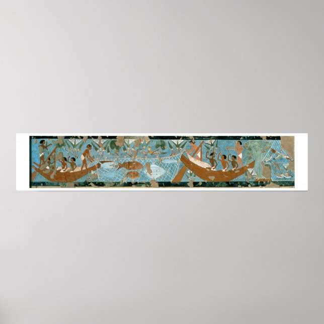 Väggmålning från grav i Ipuy, Thebes, depic Poster (Framsidan)