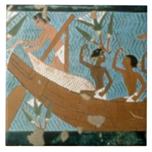 Väggmålning från graven av Ipuy, Thebes som är Kakelplatta