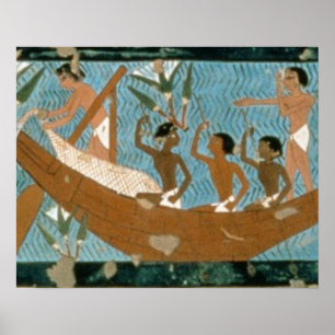 Väggmålning från graven av Ipuy, Thebes som är Poster