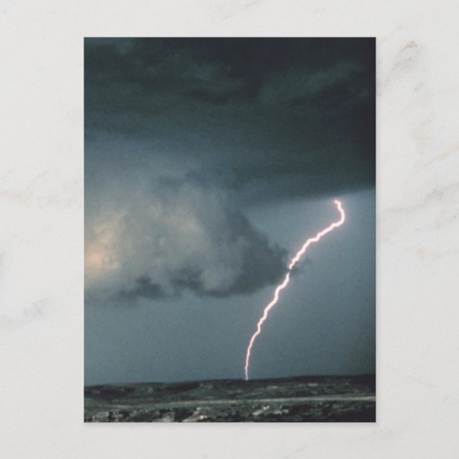 Väggmoln med blixt vykort (Framsida)