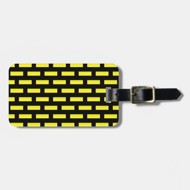 Väggmönster svart och gul bagagebricka (Horisontell Framsida)