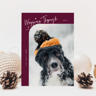 Vaggning genom vinter-Hund-juljul Julkort