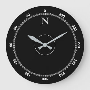 Väggslås för Azimuth Compass Novelty Stor Klocka