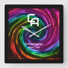 Väggsluss för svepning av rök fyrkantig klocka