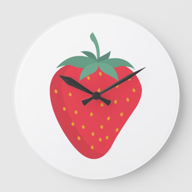 Väggsluss för utspädda jordgubbar stor klocka (Framsida)