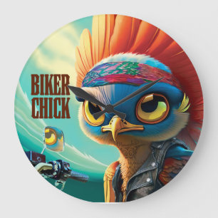 Väggspärr för bikernas Chick Stor Klocka