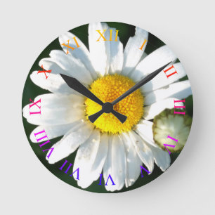 Väggspärr för daisyns Blommar Rund Klocka