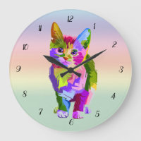 Väggspärr för Digital Art Cat Cat med flera Färger
