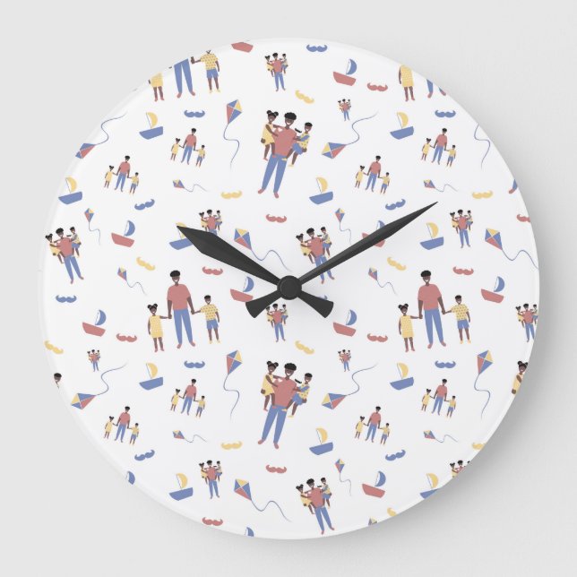 Väggspärr för fars dag stor klocka (Framsida)