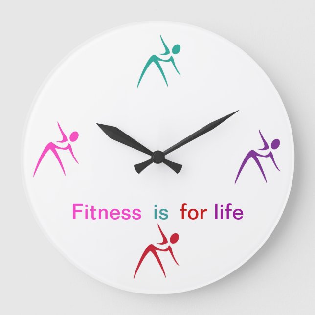 Väggspärr för Fitness-tema Stor Klocka (Framsida)