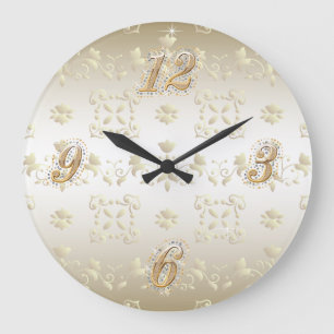 Väggspärr för guld Snöre Stor Klocka