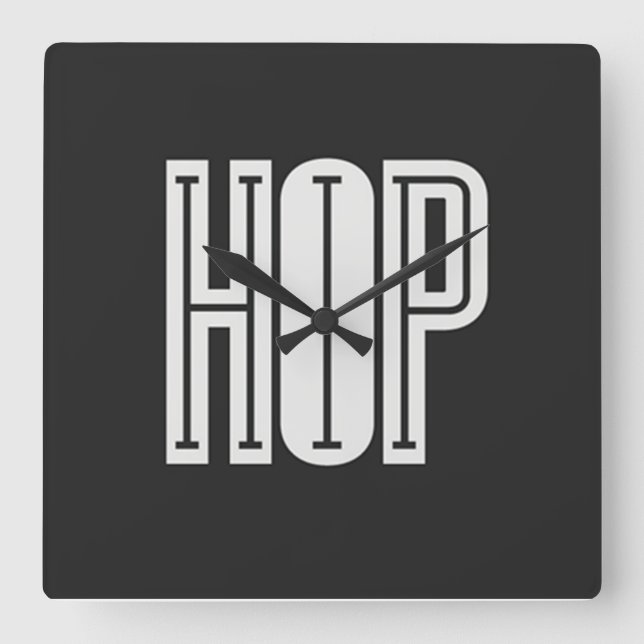 Väggspärr för hip hop fyrkantig klocka (Framsida)