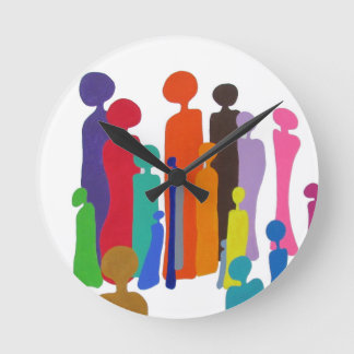 Väggspärr för lycklig rund klocka