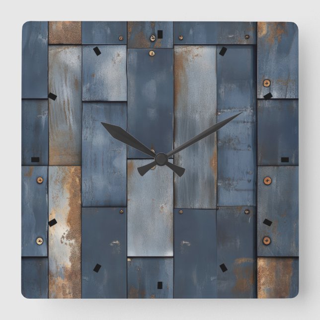 Väggspärr för metall Struktur Fyrkantig Klocka (Framsida)