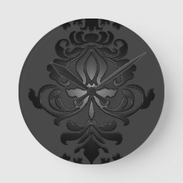 Väggspärr för svart skugga rund klocka