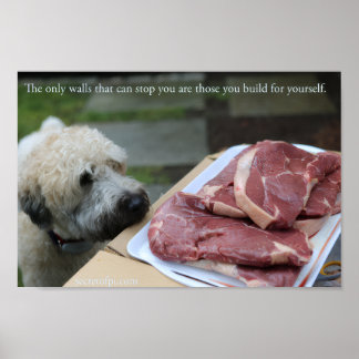 Väggtryck - Kött som motivation Poster