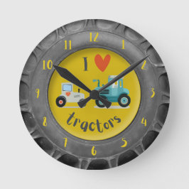 Väggur med traktor tema för pojkars barnkammare