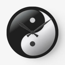 Väggur Yin Yang 