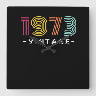 Väggurruta, Vintage 1973 Fyrkantig Klocka