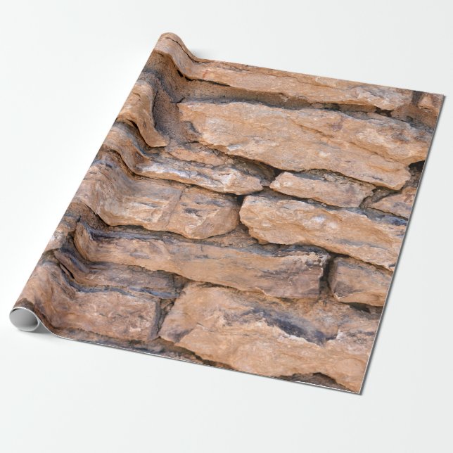 Väggvägg med cient brick. Bakgrund för grovvägg. B Presentpapper (Utrullad)