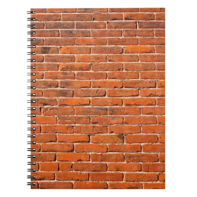 Väggvägg med röd tegelvägg anteckningsbok (Framsidan)