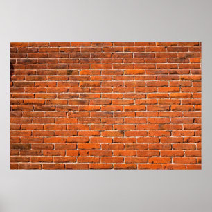 Väggvägg med röd tegelvägg poster