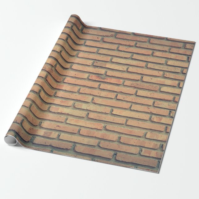 Väggvägg med rött tegelstenar presentpapper (Utrullad)