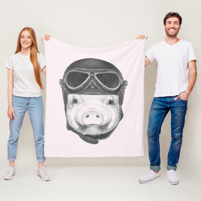 Våghalsgris Fleecefilt (På plats)