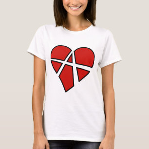 Våghalsig hjärtaanarki för radikal förbindelse tee shirt