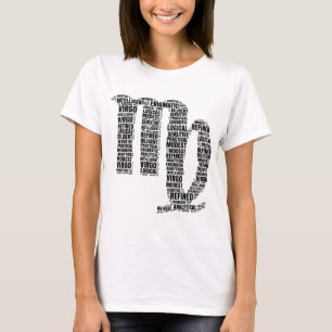 Våghoroskopsymbol i ett ordmoln tee shirt