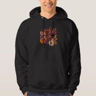 Vågig Groovy Kuslig Mormor Fantastisk Mormor Hallo Hoodie