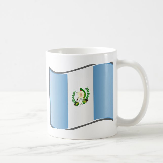 Vågig Guatemalaflagga Kaffemugg (Höger)