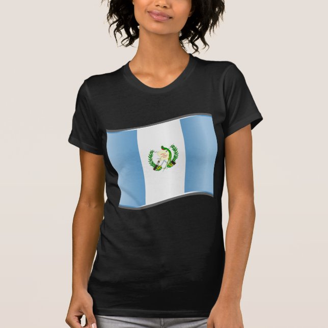 Vågig Guatemalaflagga Tröja (Framsida)