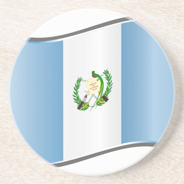 Vågig Guatemalas flagga Underlägg (Framsidan)
