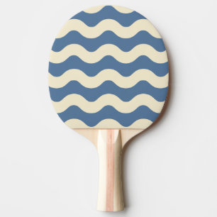 Vågig randig capri blå färg pingisracket