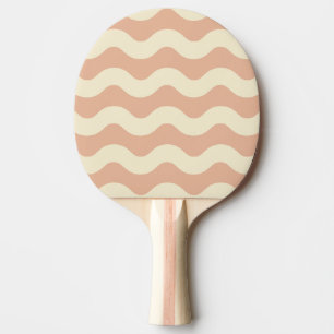 Vågig randig söt persikofärg pingisracket